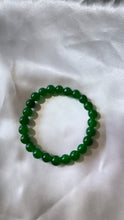 Load image into Gallery viewer, Emerald Green Jade Infinity Bracelet