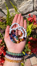 Load image into Gallery viewer, Seven Chakra With Howlite Infinity Bracelet
