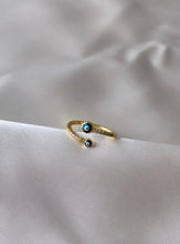 Load image into Gallery viewer, Double Evil Eye Adjustable Ring
