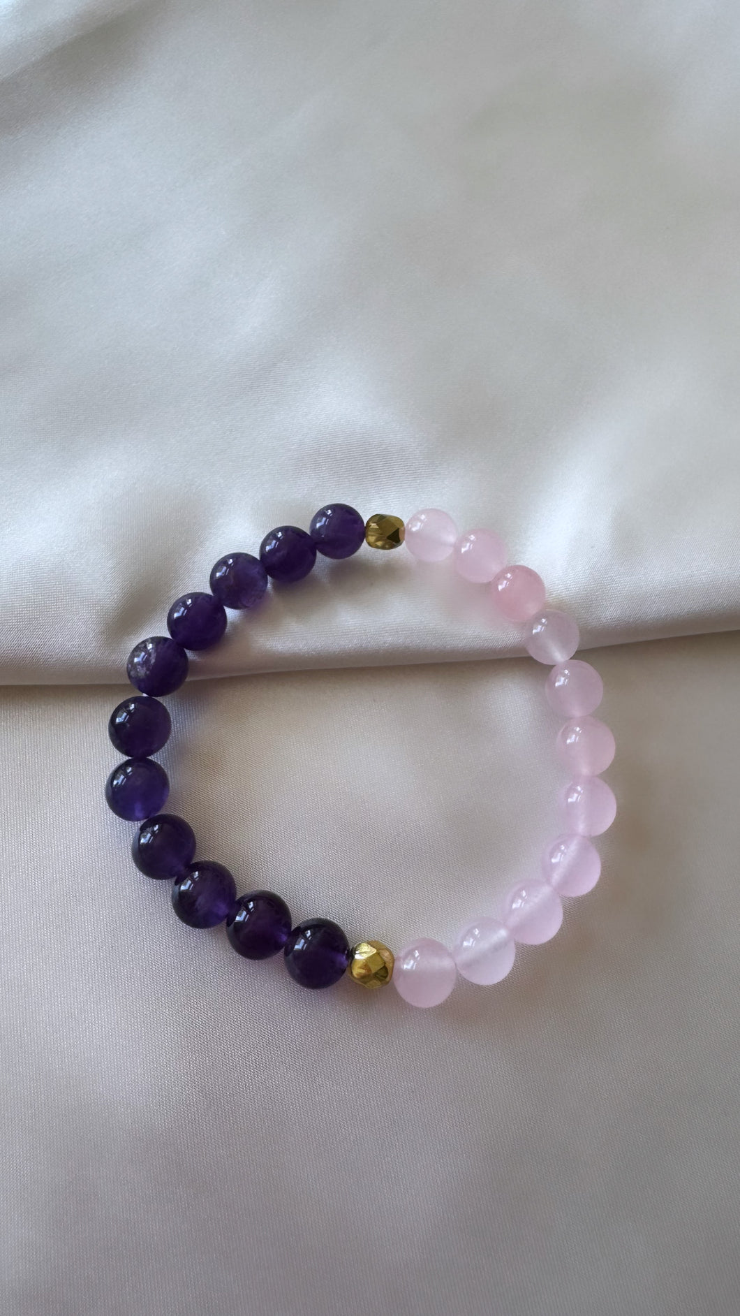 Rose Quartz x Amethyst Infinity Bracelet