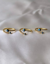 Load image into Gallery viewer, Double Evil Eye Adjustable Ring
