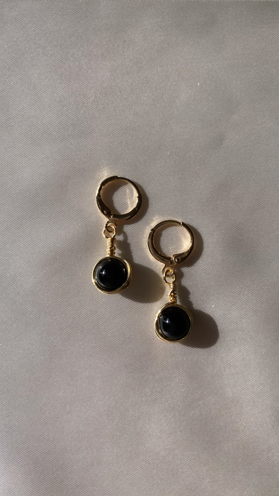 Black Onyx Wrap Earrings