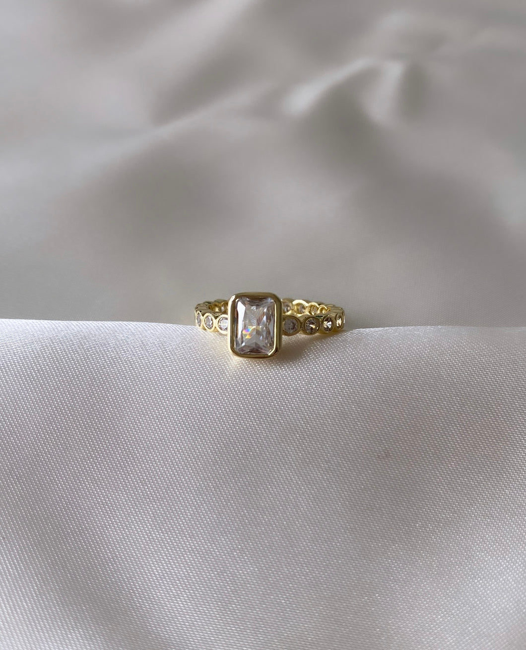 Square Cut Princess Ring