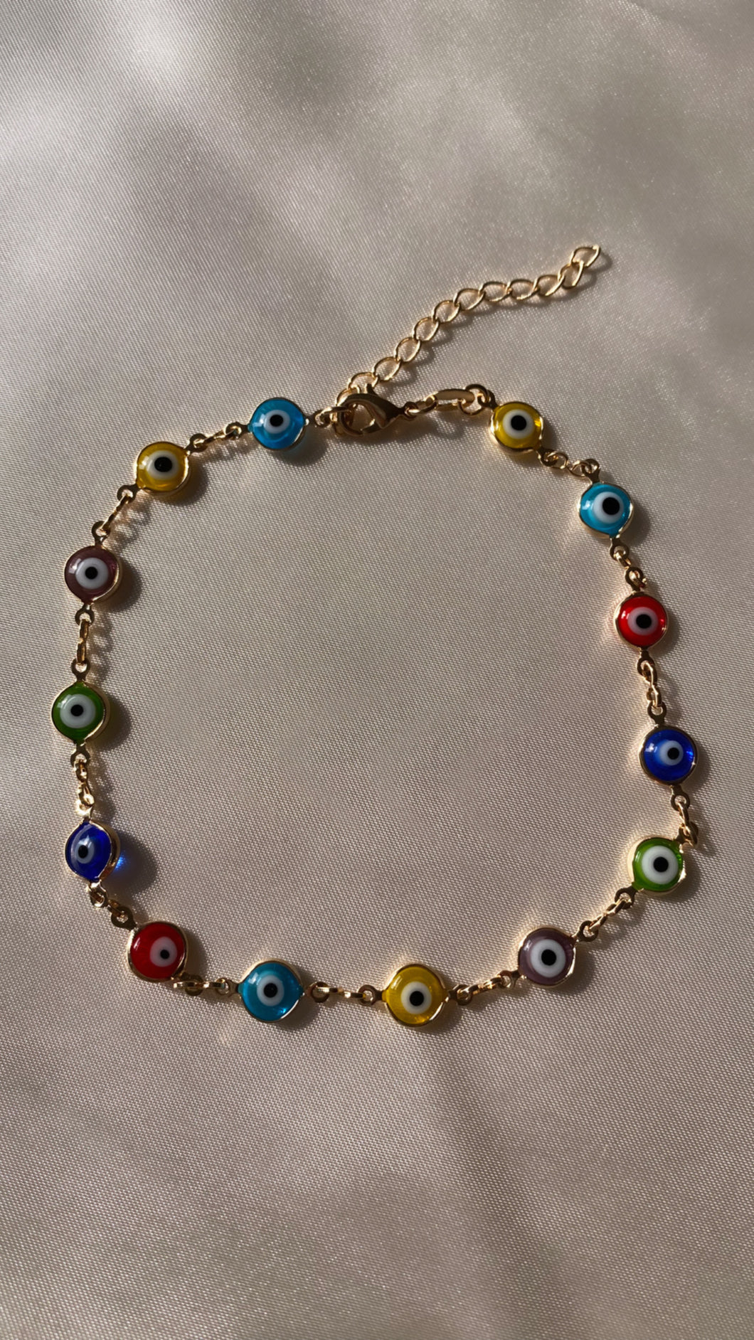 Multicolor Evil Eye Anklet