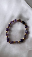 Load image into Gallery viewer, Amethyst Pebble Infinity Bracelet
