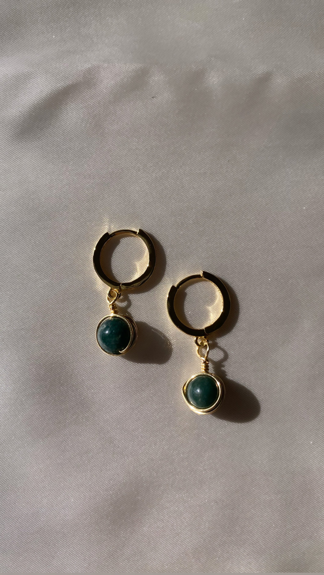 Moss Agate Wrap Earrings
