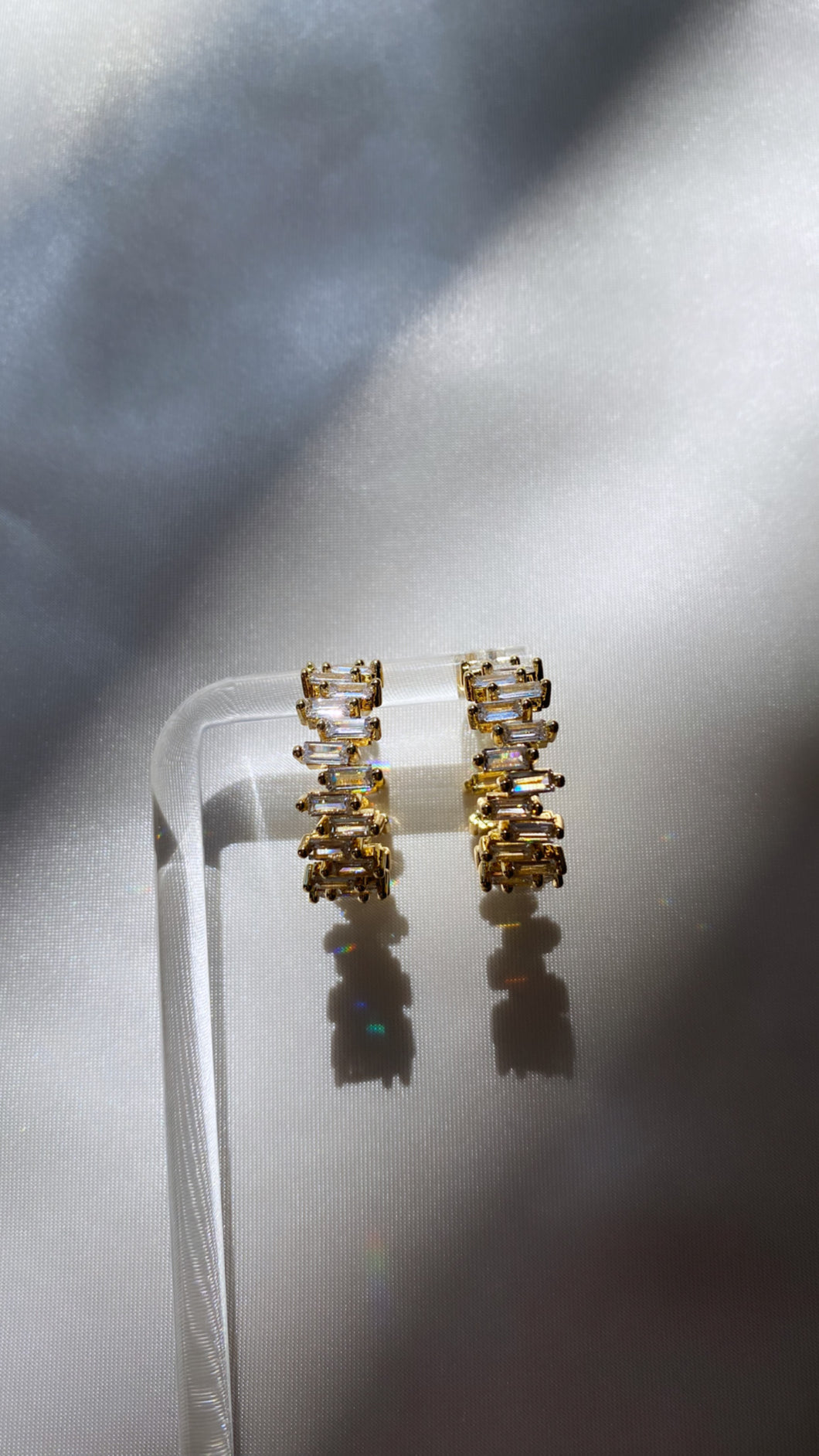 Baguette Hoop Earrings