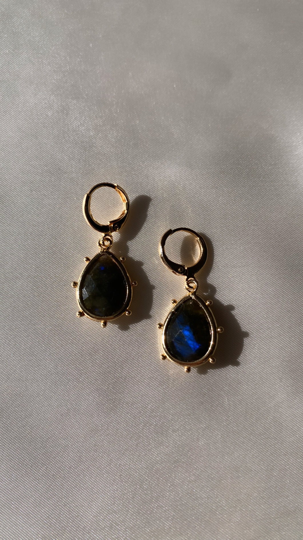 Labradorite Teardrop Earrings