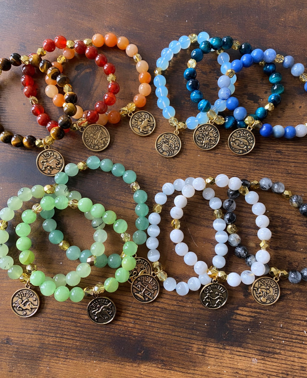 Zodiac Charm Infinity Bracelets