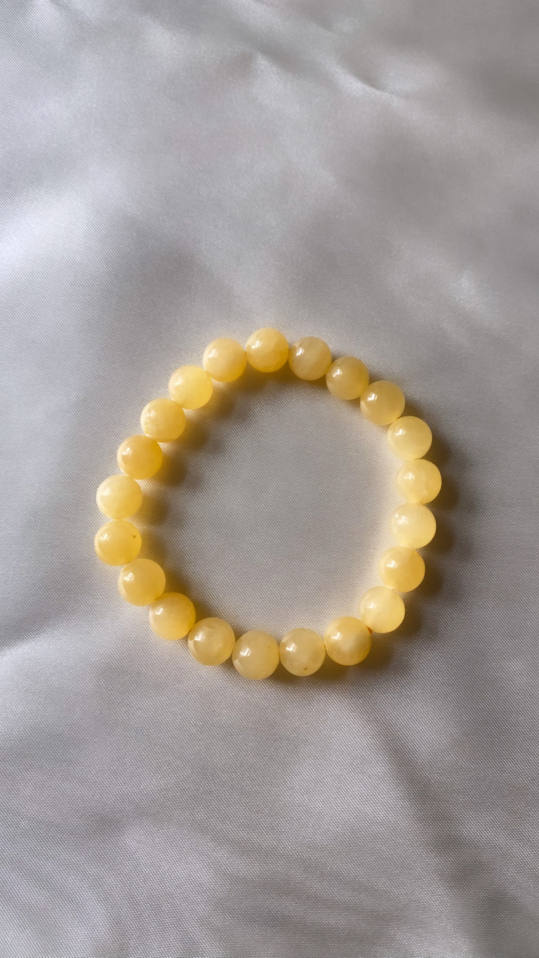 Honey Yellow Calcite Infinity Bracelet