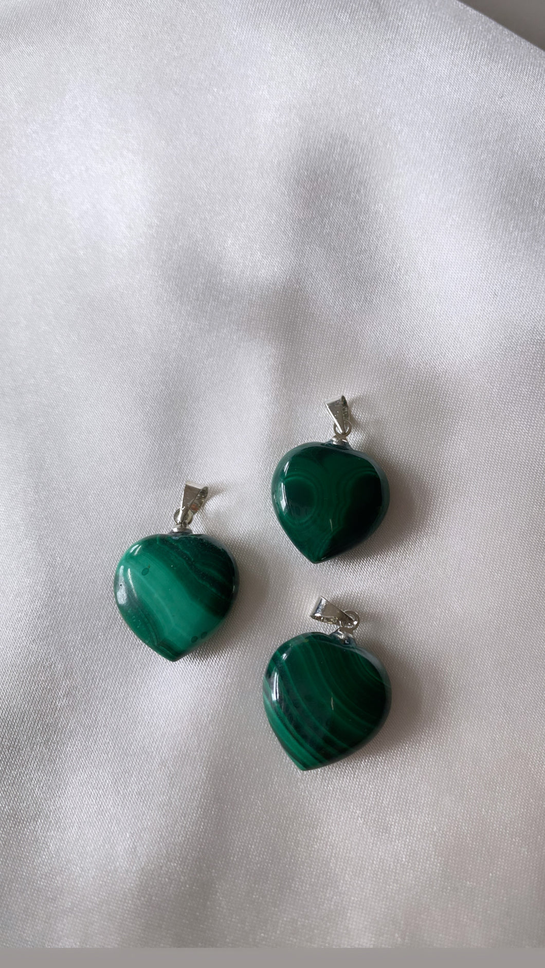 Mini Malachite Heart Pendant