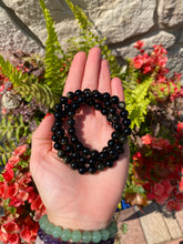 Load image into Gallery viewer, Gold Sheen Obsidian Infinity Bracelet
