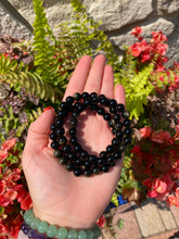 Load image into Gallery viewer, Gold Sheen Obsidian Infinity Bracelet
