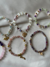 Load image into Gallery viewer, Pink Tourmaline x Lepidolite Infinity Bracelet
