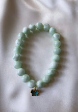 Load image into Gallery viewer, Green Angelite Butterfly Infinity Bracelet
