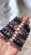 Load image into Gallery viewer, Super 7 x Selenite Infinity Bracelet
