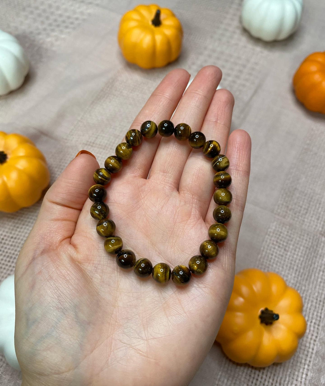 Yellow Tiger Eye Infinity Bracelet