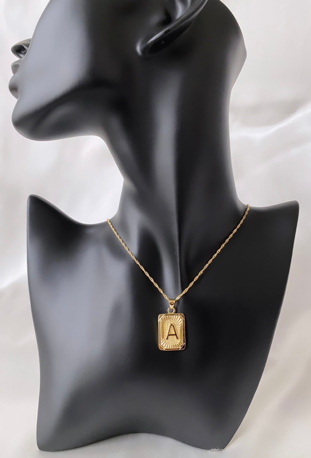 Initial Card Necklace