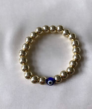 Load image into Gallery viewer, Gold Evil Eye Infinity Bracelet
