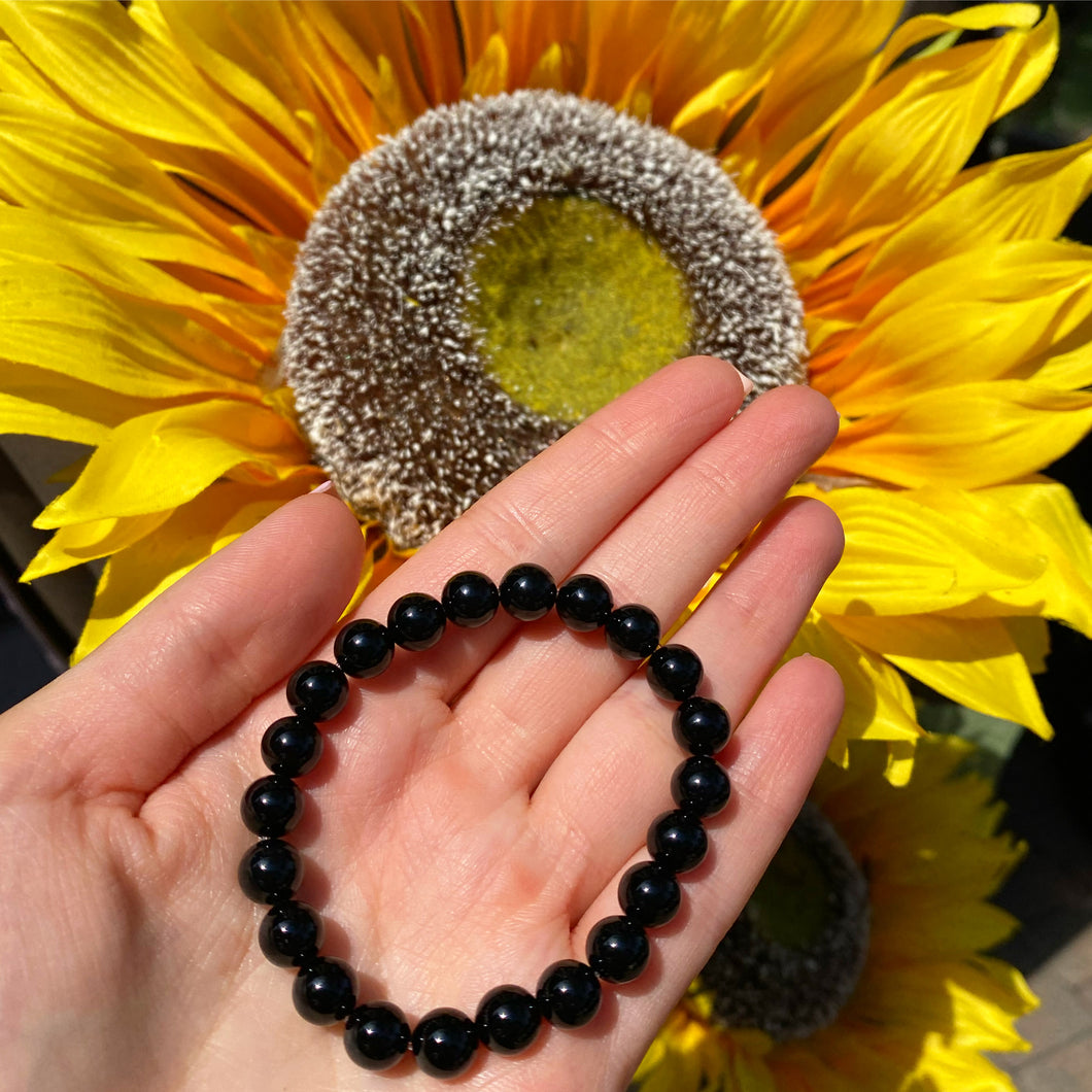 Black Onyx Infinity Bracelet