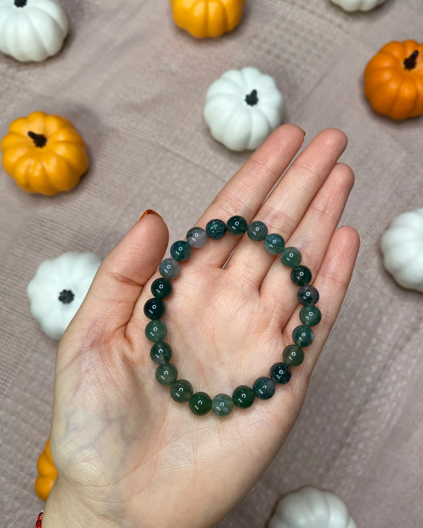 Moss Agate Infinity Bracelet