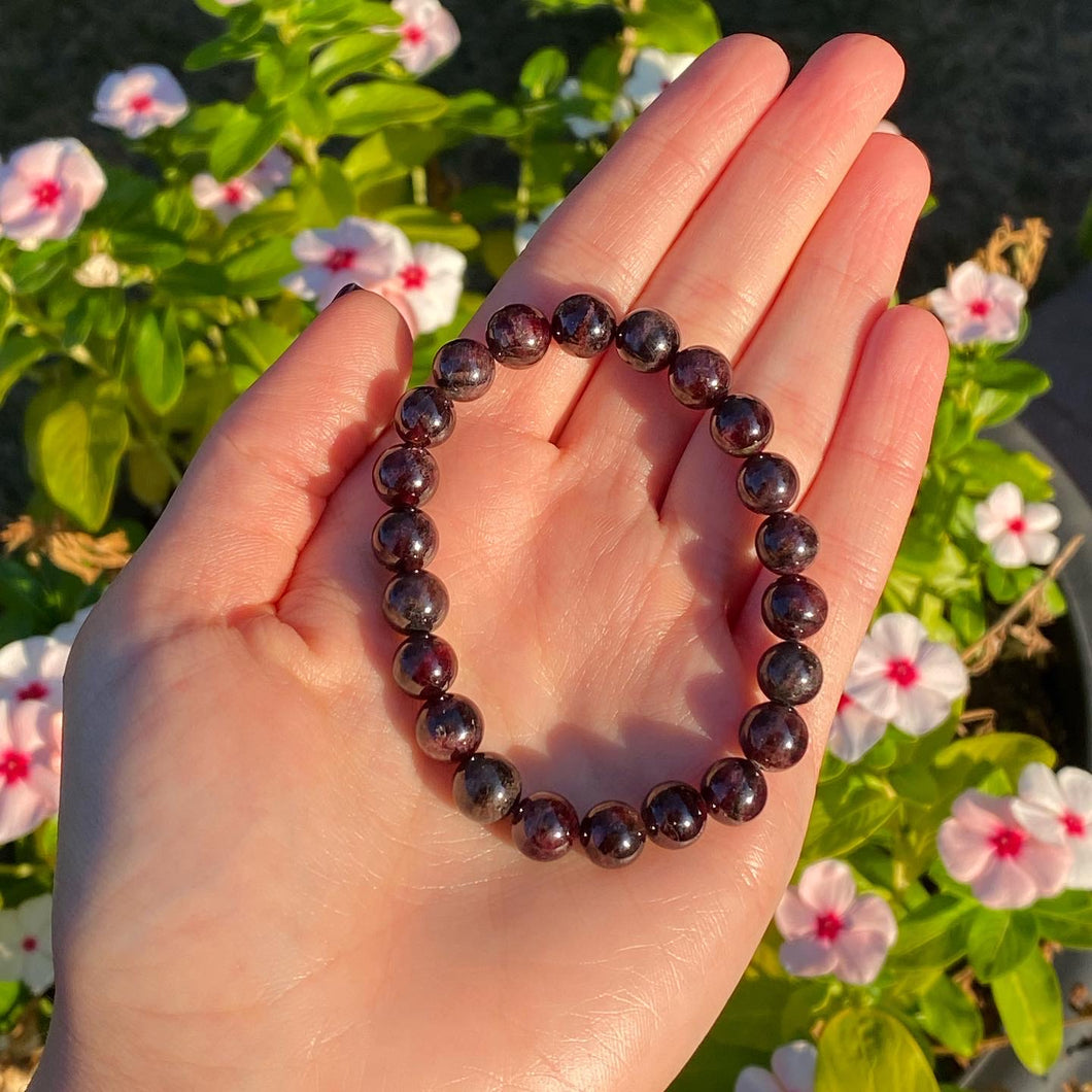 Red Garnet Infinity Bracelet