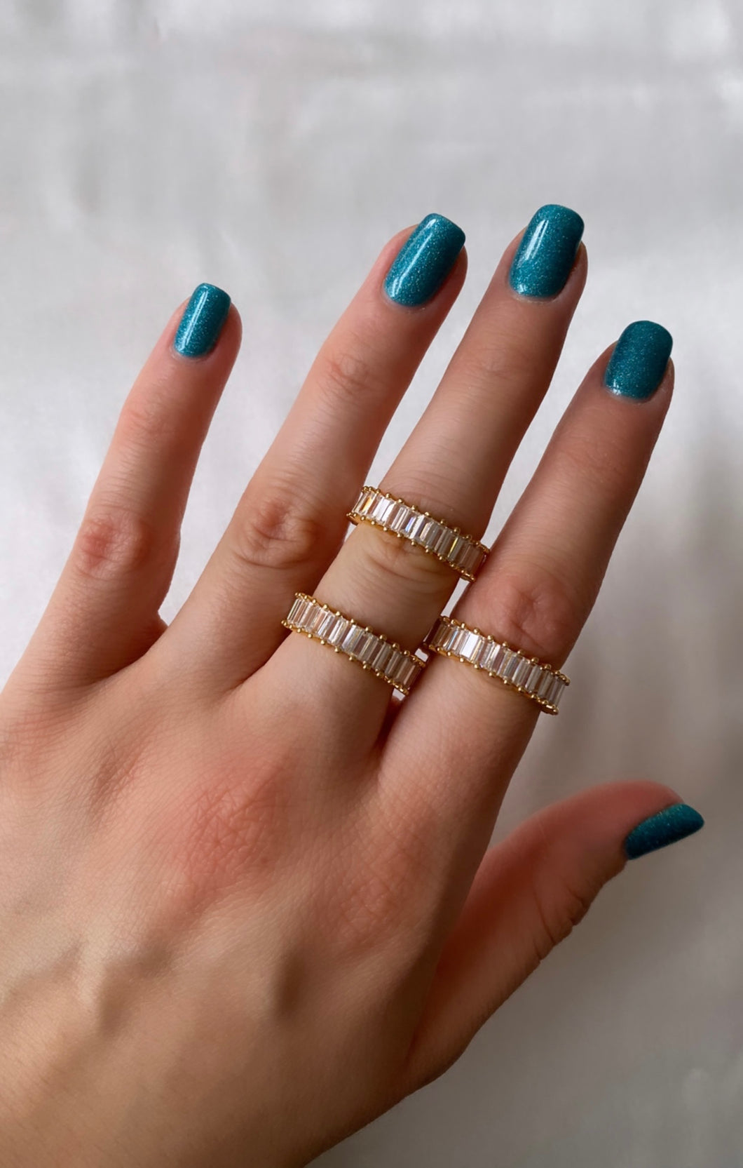 Icy Baguette Ring (Adjustable)