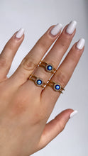 Load image into Gallery viewer, Evil Eyes Off Adjustable Ring
