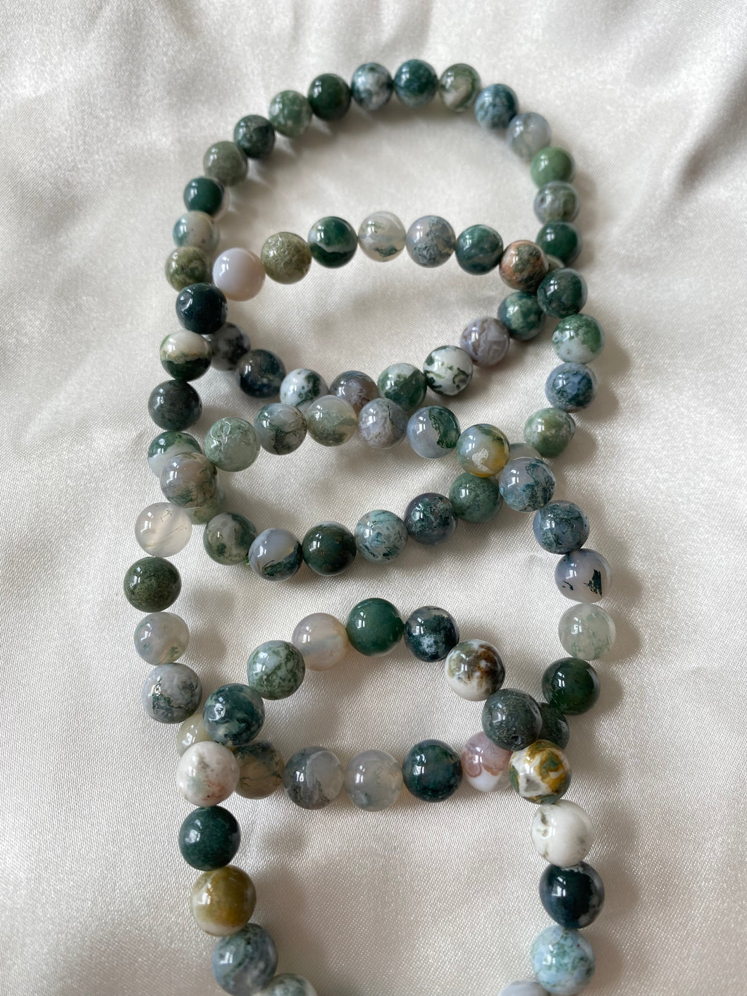Tree Agate Infinity Bracelet