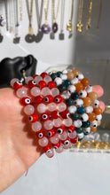 Load image into Gallery viewer, White Evil Eye Crystal Bracelet
