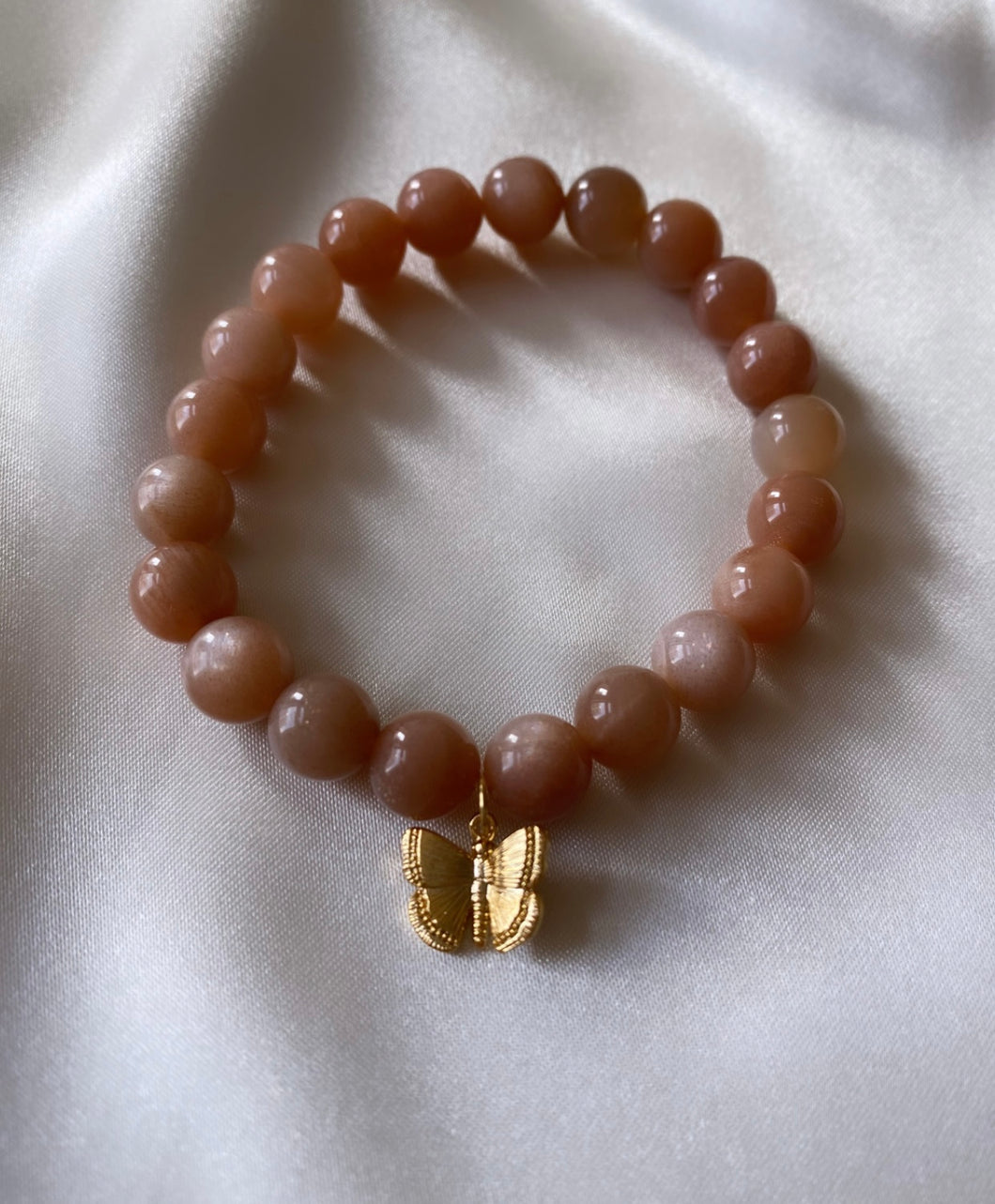 Sunstone Butterfly Infinity Bracelet