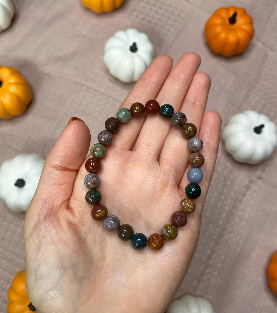Ocean Jasper Infinity Bracelet