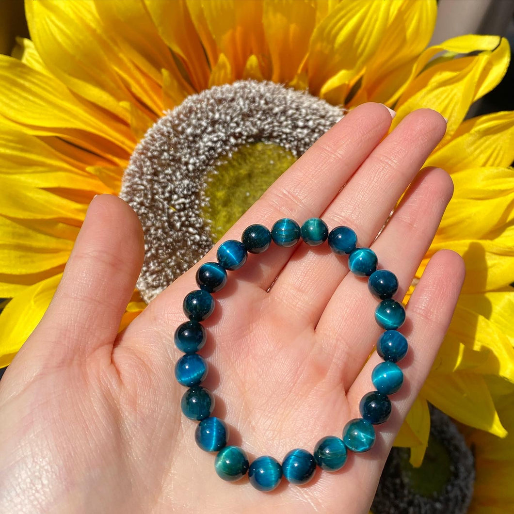 Blue Tiger’s Eye Infinity Bracelet