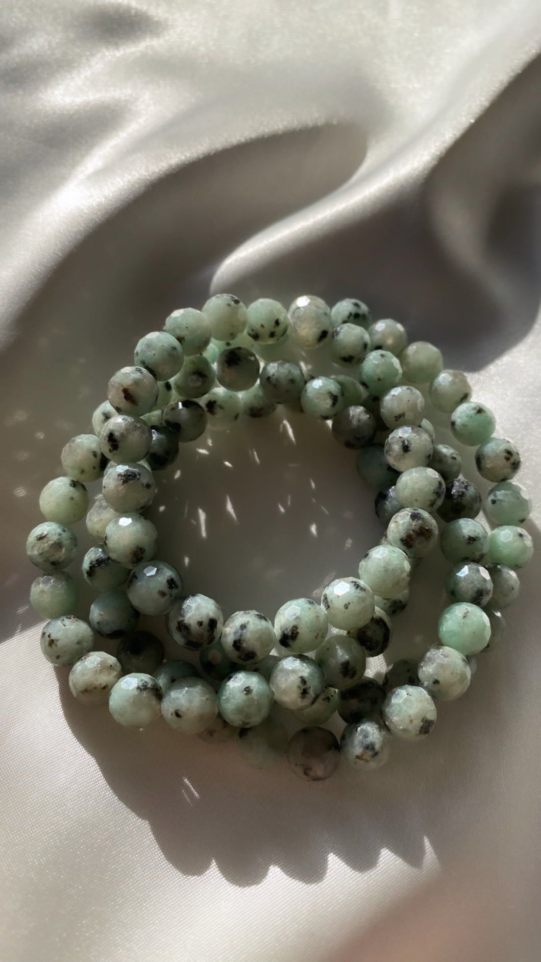 Kiwi Jasper Infinity Bracelet