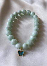 Load image into Gallery viewer, Green Angelite Butterfly Infinity Bracelet
