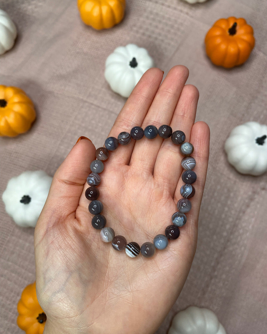 Botswana Agate Infinity Bracelet