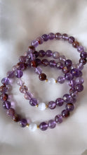 Load image into Gallery viewer, Super 7 x Selenite Infinity Bracelet
