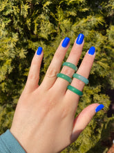 Load image into Gallery viewer, Green Jade Infinity Ring
