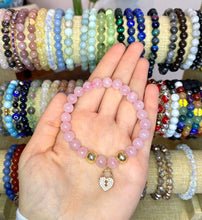 Load image into Gallery viewer, Rose Quartz Charm Bracelet
