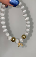 Load image into Gallery viewer, Cats Eye Selenite Charm Bracelet
