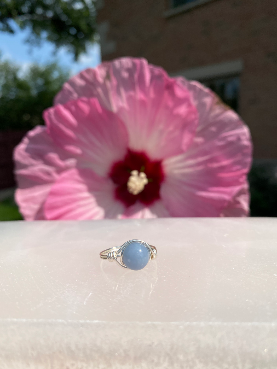 Angelite Handmade Ring