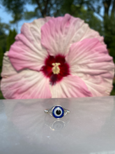 Load image into Gallery viewer, Dark Blue Evil Eye Handmade Ring
