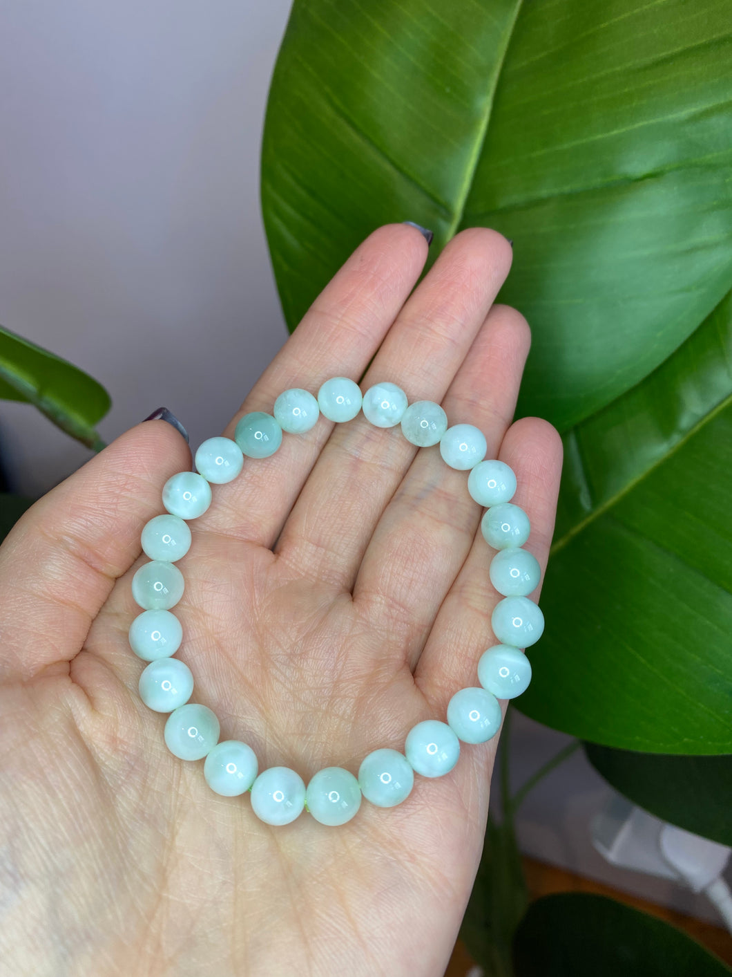 Green Angelite Infinity Bracelet