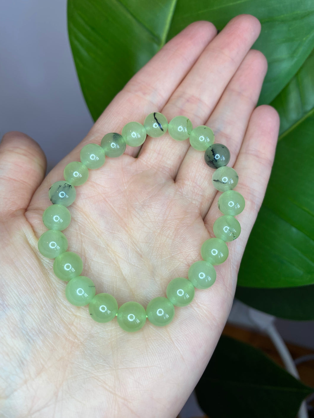 Prehnite Infinity Bracelet