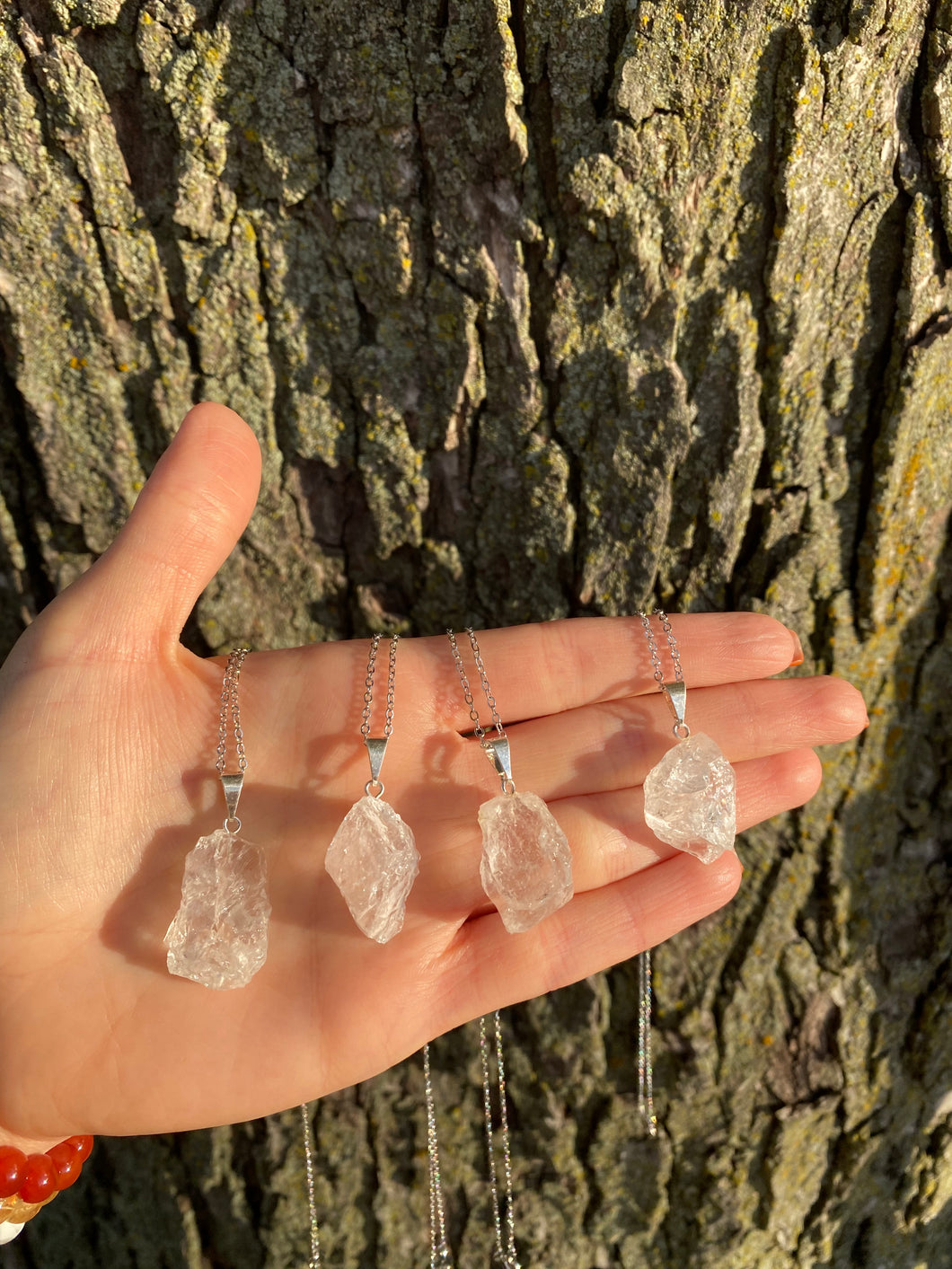 Raw Crystal Quartz Necklace