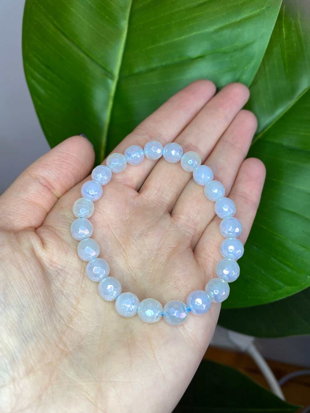 Rainbow Chalcedony Infinity Bracelet