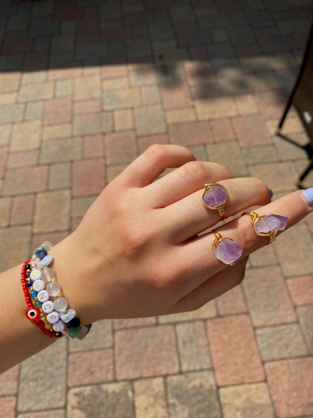 Rough Amethyst Handmade Ring