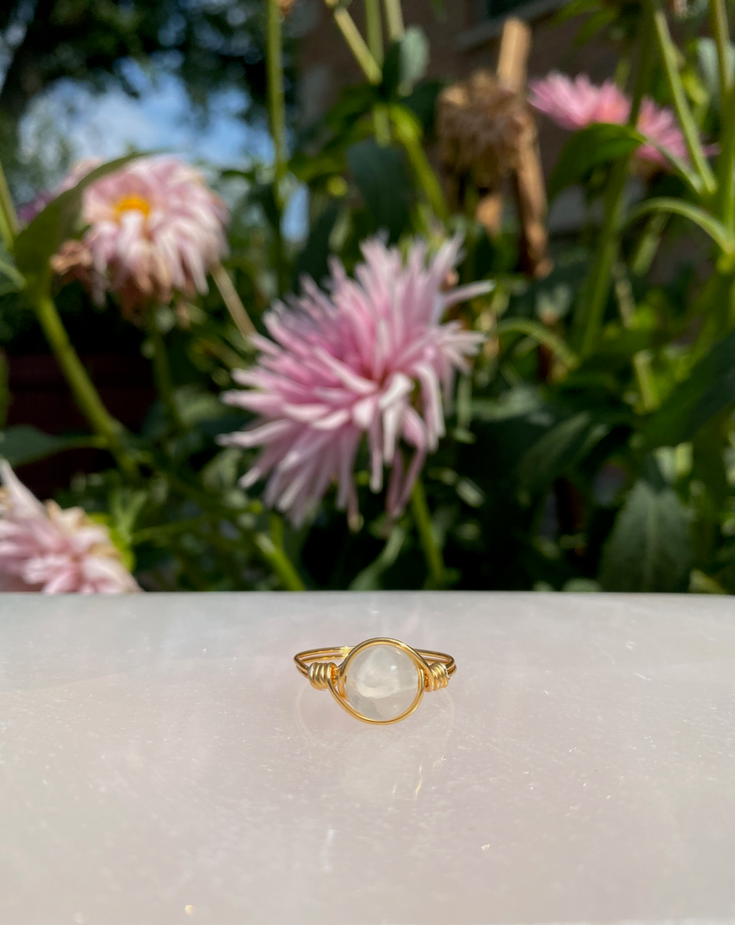 Selenite Handmade Ring