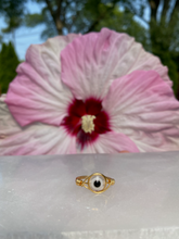 Load image into Gallery viewer, Clear Evil Eye Handmade Ring
